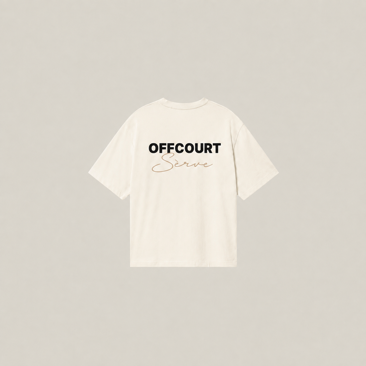 OFFCOURT Sèrve Oversized Tee — Ivory