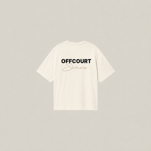 OFFCOURT Sèrve Oversized Tee — Ivory
