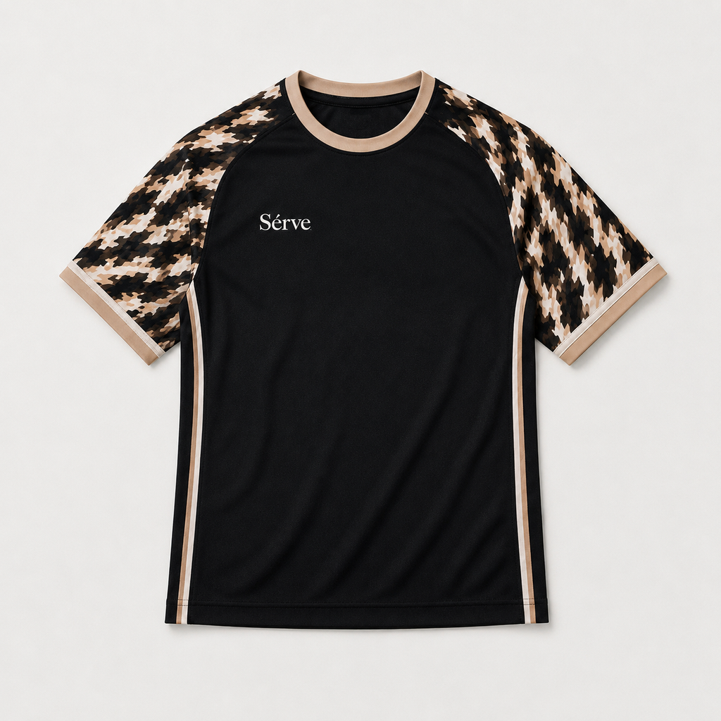 SÈRVE WORLD RACQUET CLUB SAWTOOTH TEE - Black