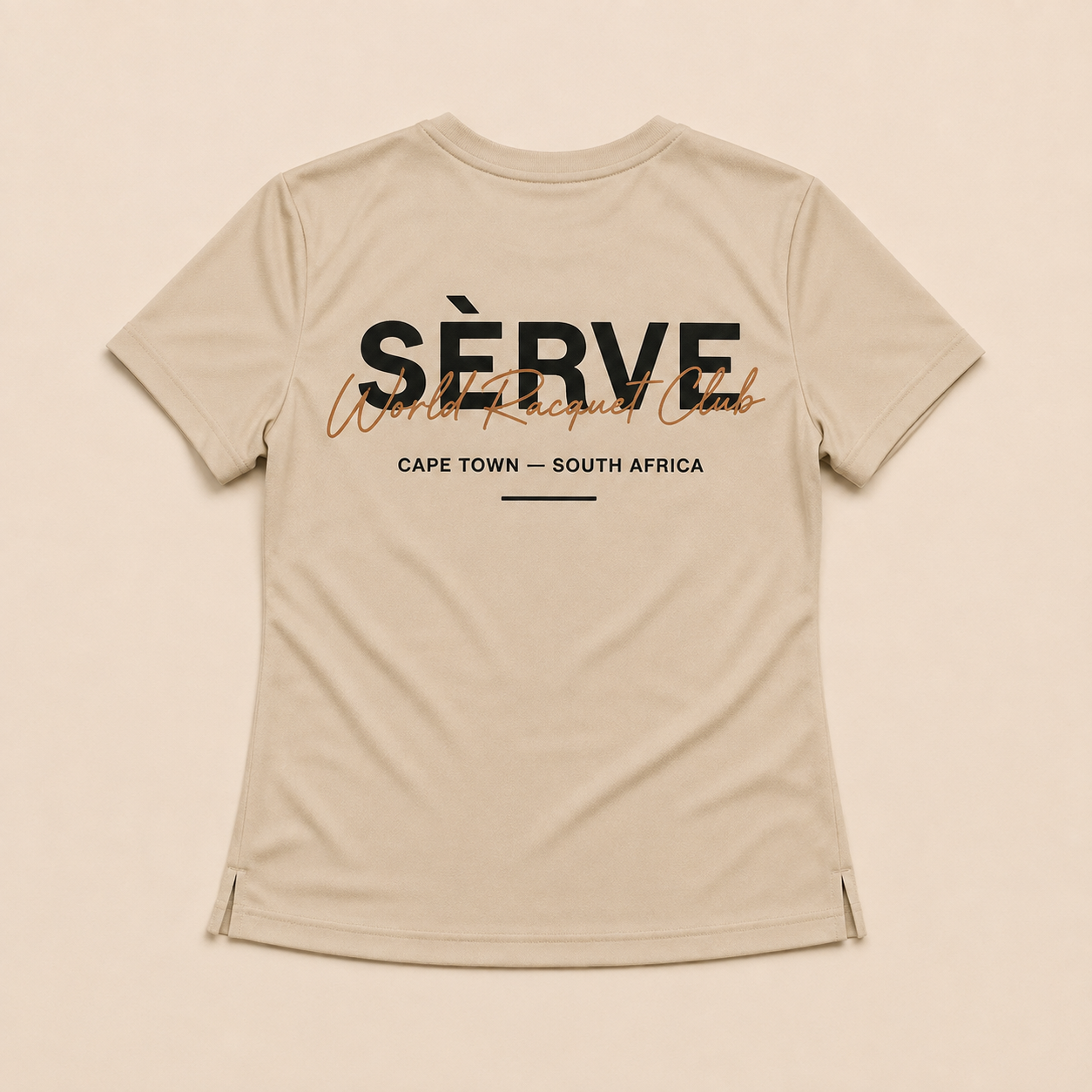 SÈRVE Women’s World Racquet Club Performance Tee — Sand