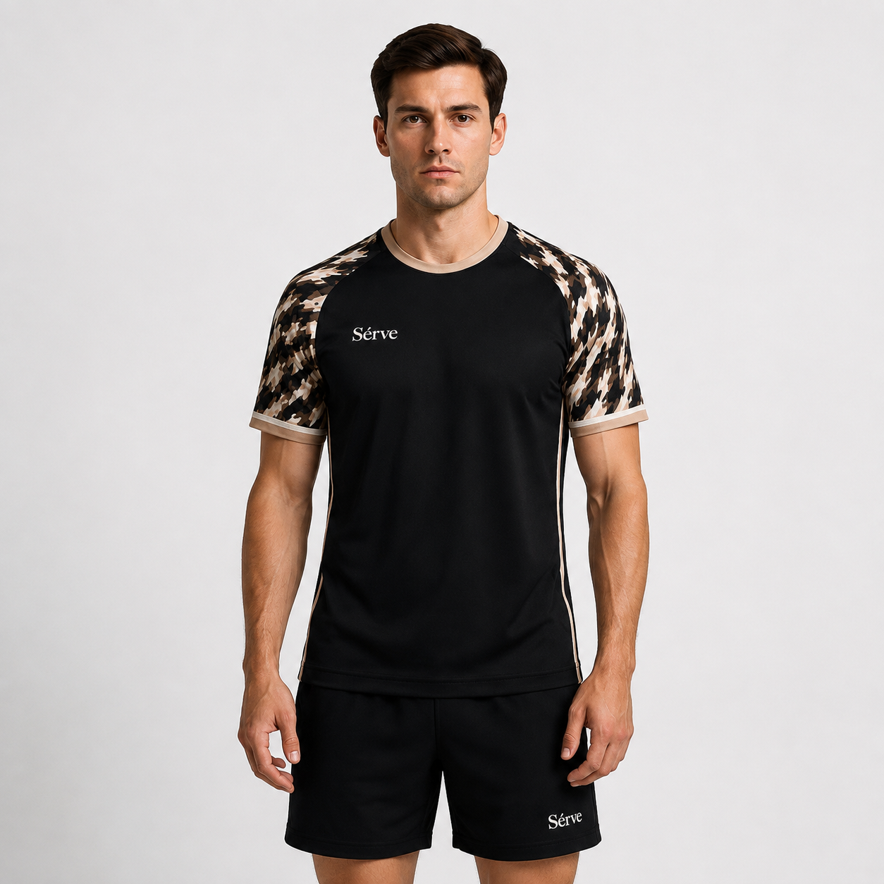 SÈRVE WORLD RACQUET CLUB SAWTOOTH TEE - Black