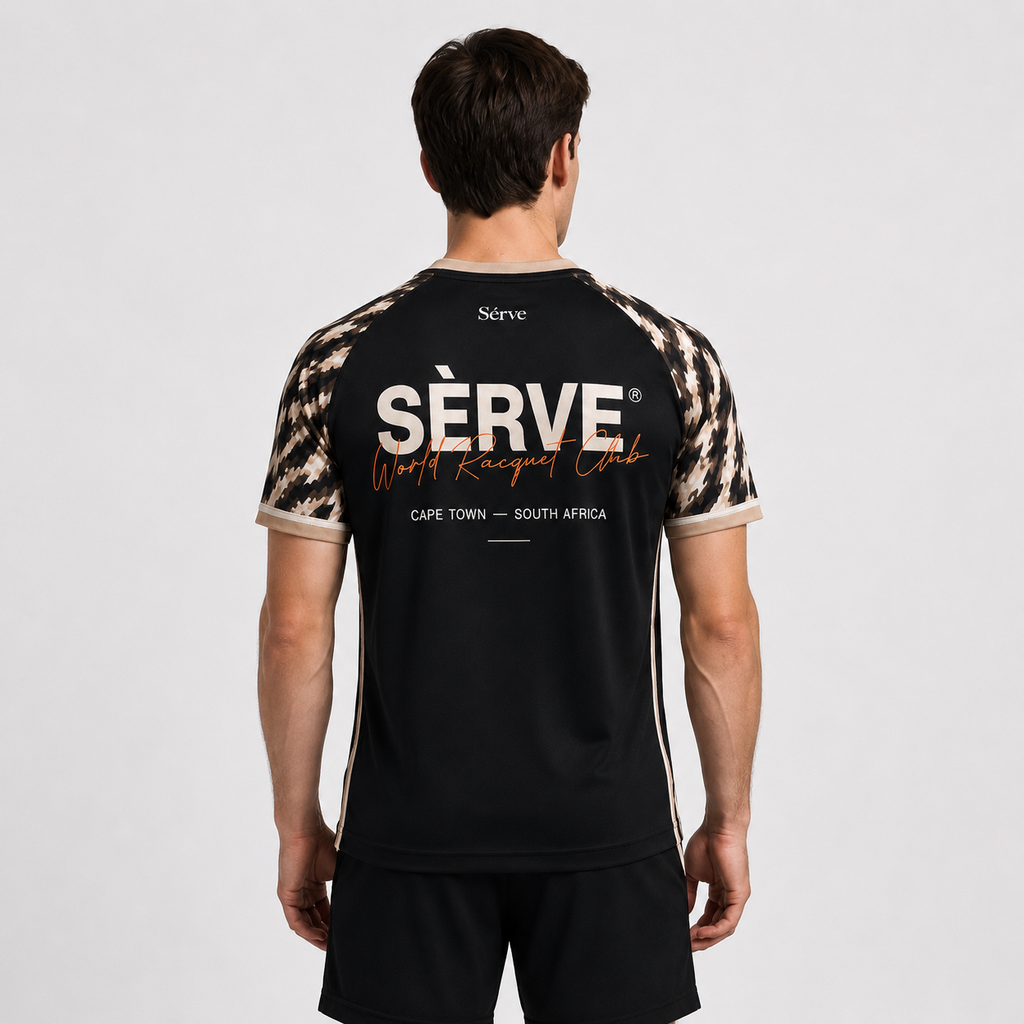 SÈRVE WORLD RACQUET CLUB SAWTOOTH TEE - Black