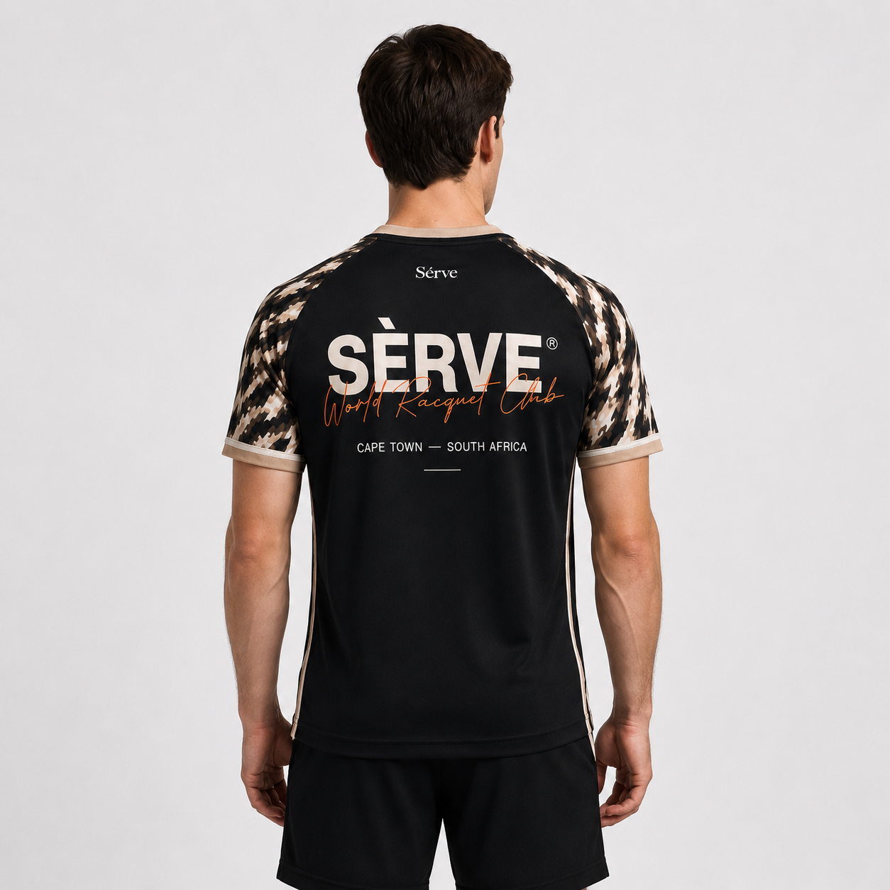SÈRVE WORLD RACQUET CLUB SAWTOOTH TEE - Black