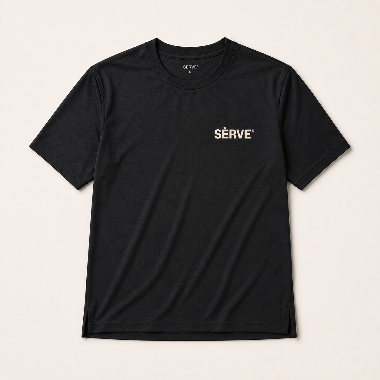 SÈRVE WORLD RACQUET CLUB COURT TEE - Black