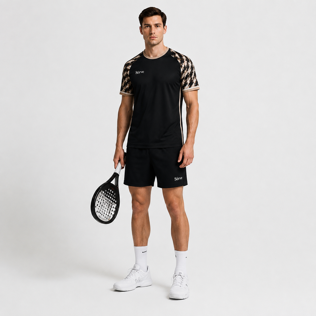 SÈRVE WORLD RACQUET CLUB SAWTOOTH TEE - Black