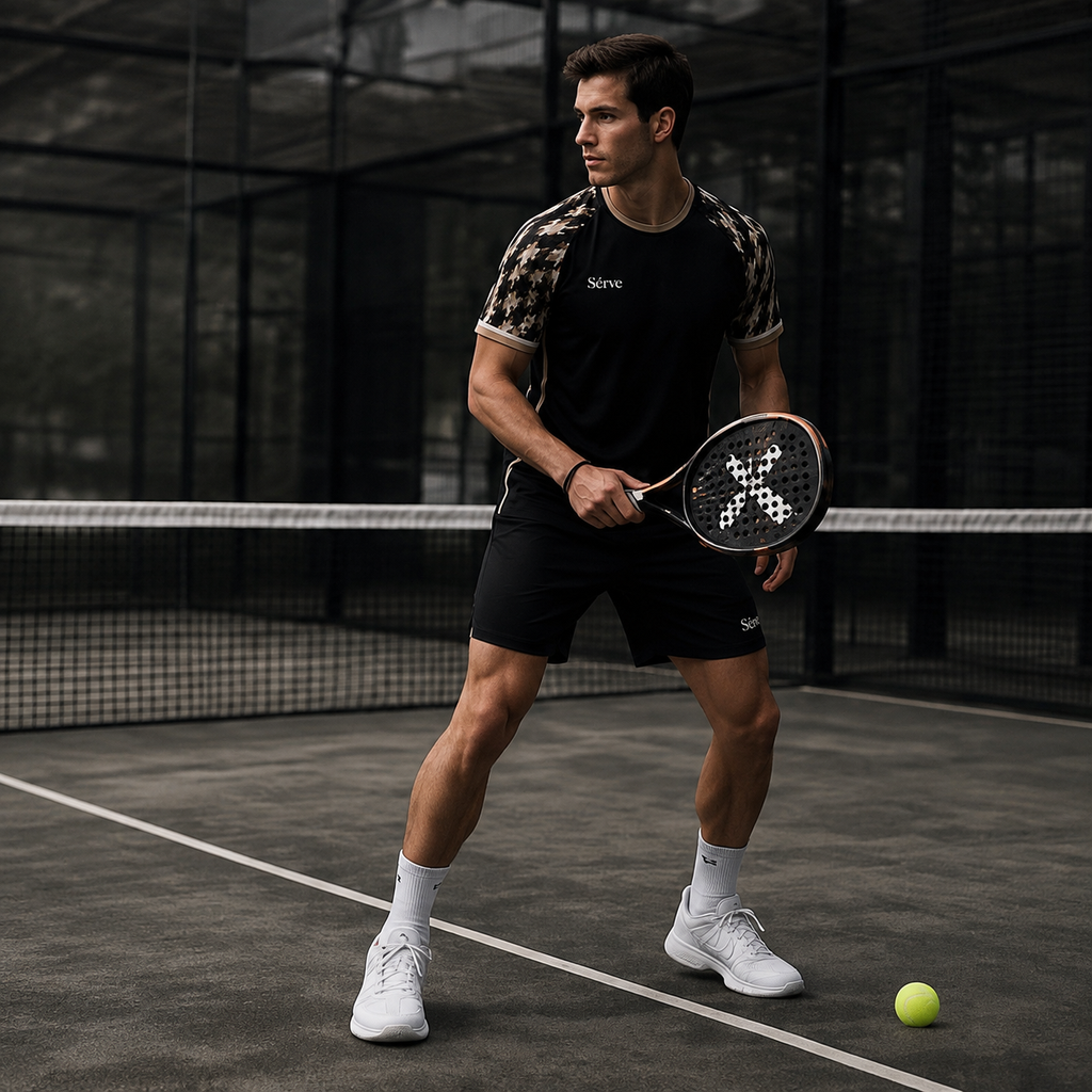 SÈRVE WORLD RACQUET CLUB SAWTOOTH TEE - Black