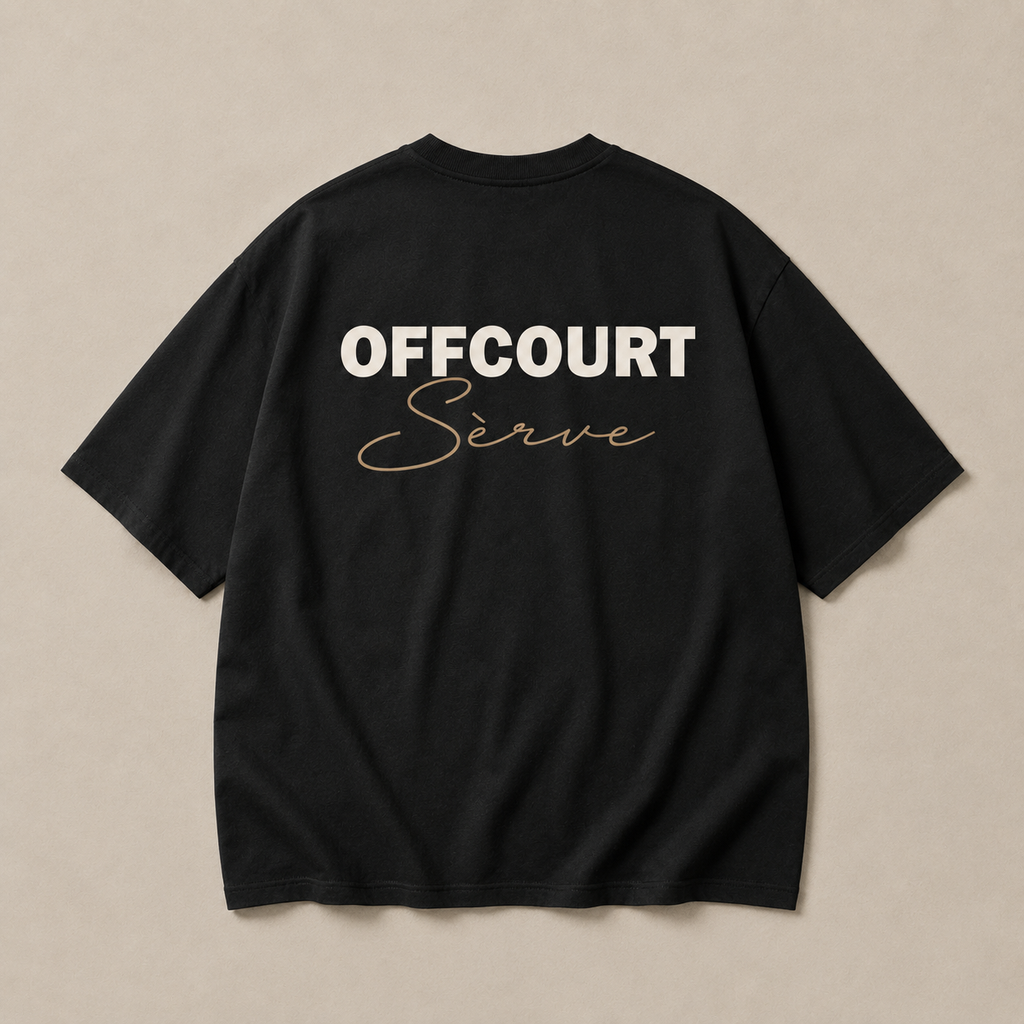 OFFCOURT Sèrve Oversized Tee — Black