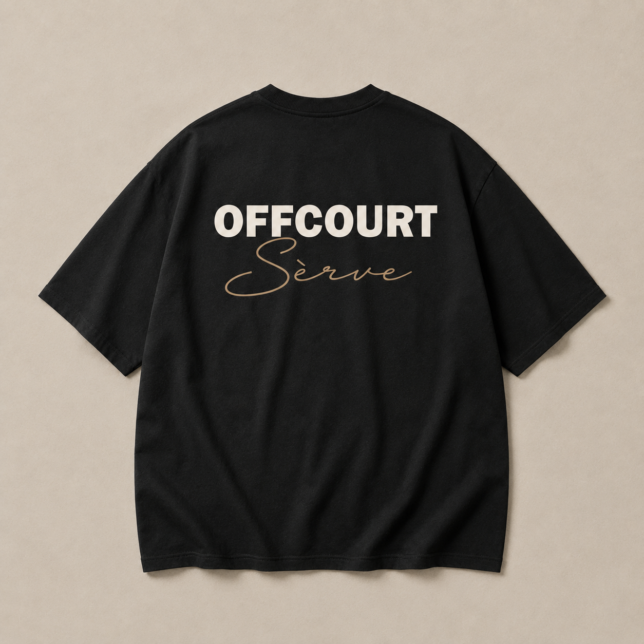 OFFCOURT Sèrve Oversized Tee — Black