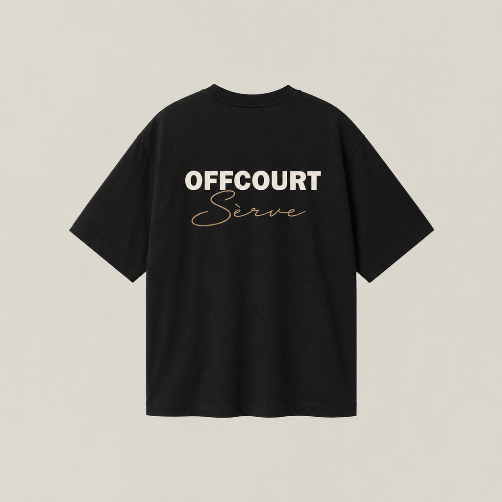OFFCOURT Sèrve Oversized Tee — Black