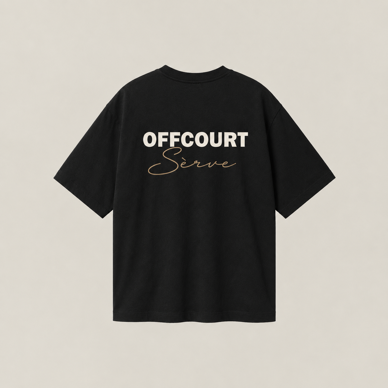 OFFCOURT Sèrve Oversized Tee — Black