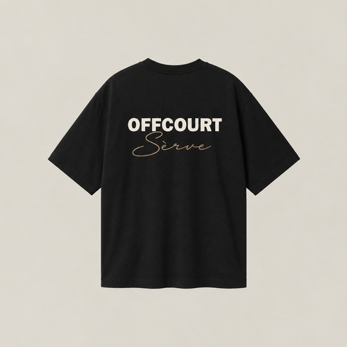 OFFCOURT Sèrve Oversized Tee — Black