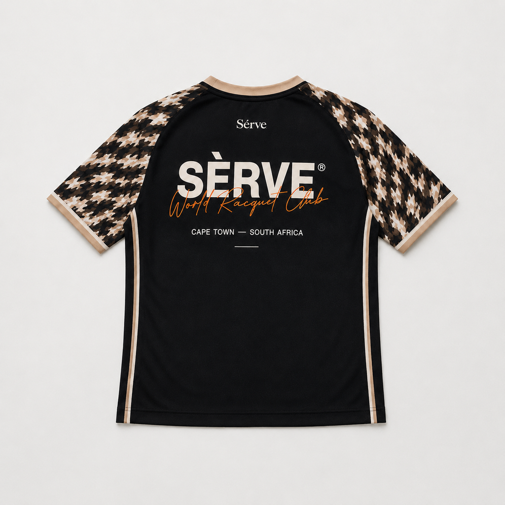 SÈRVE WORLD RACQUET CLUB SAWTOOTH TEE - Black