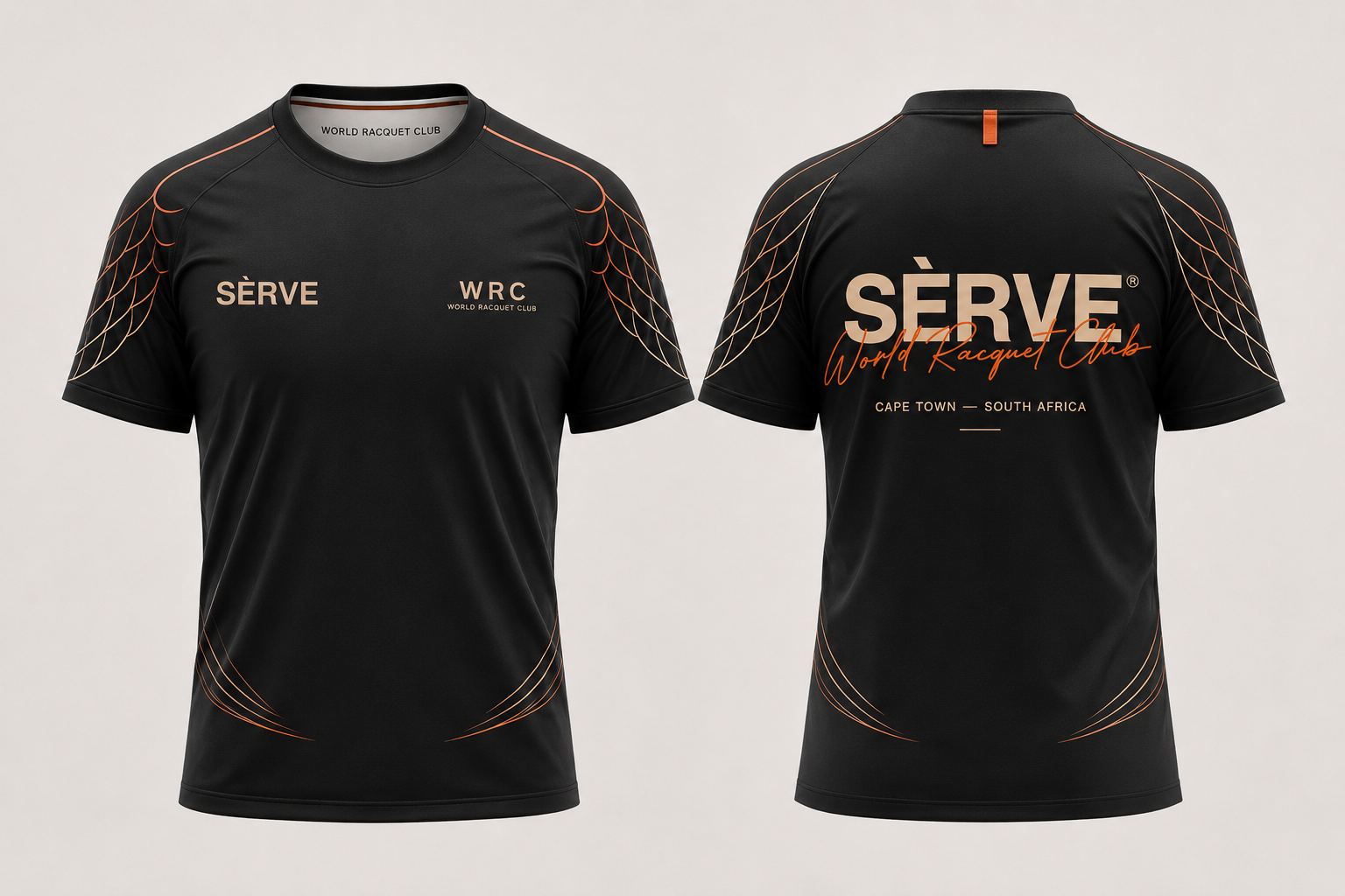 SÈRVE WORLD RACQUET CLUB WINGS TEE - Black