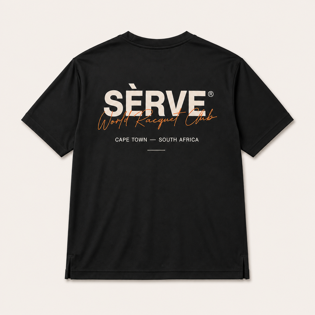 SÈRVE WORLD RACQUET CLUB COURT TEE - Black