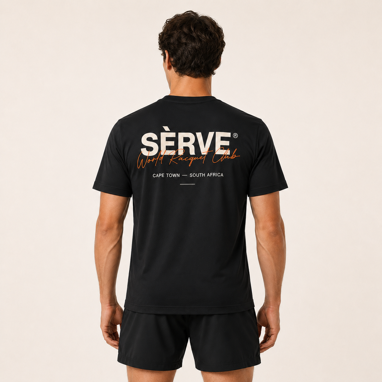 SÈRVE WORLD RACQUET CLUB COURT TEE - Black