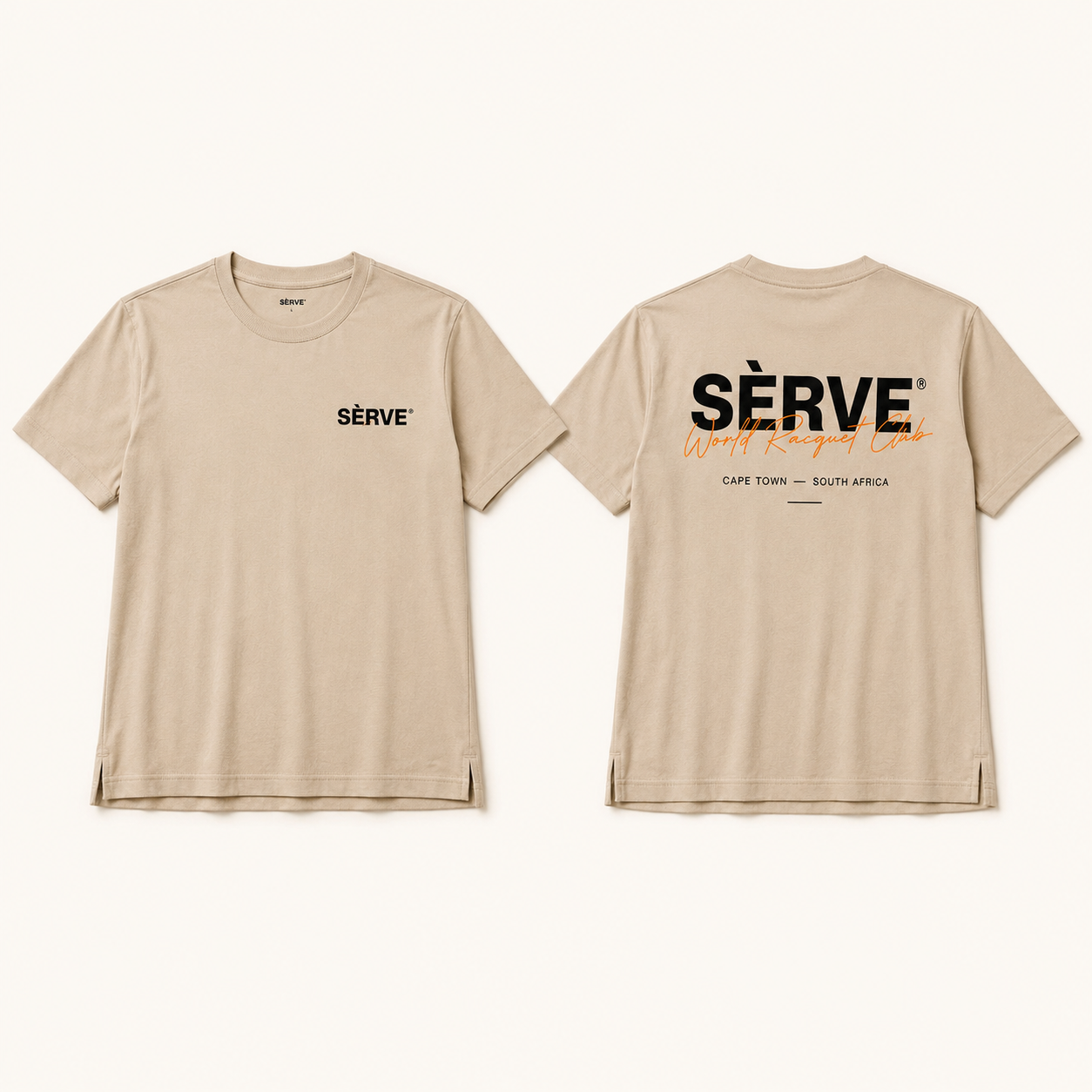 SÈRVE WORLD RACQUET CLUB COURT TEE - Sand