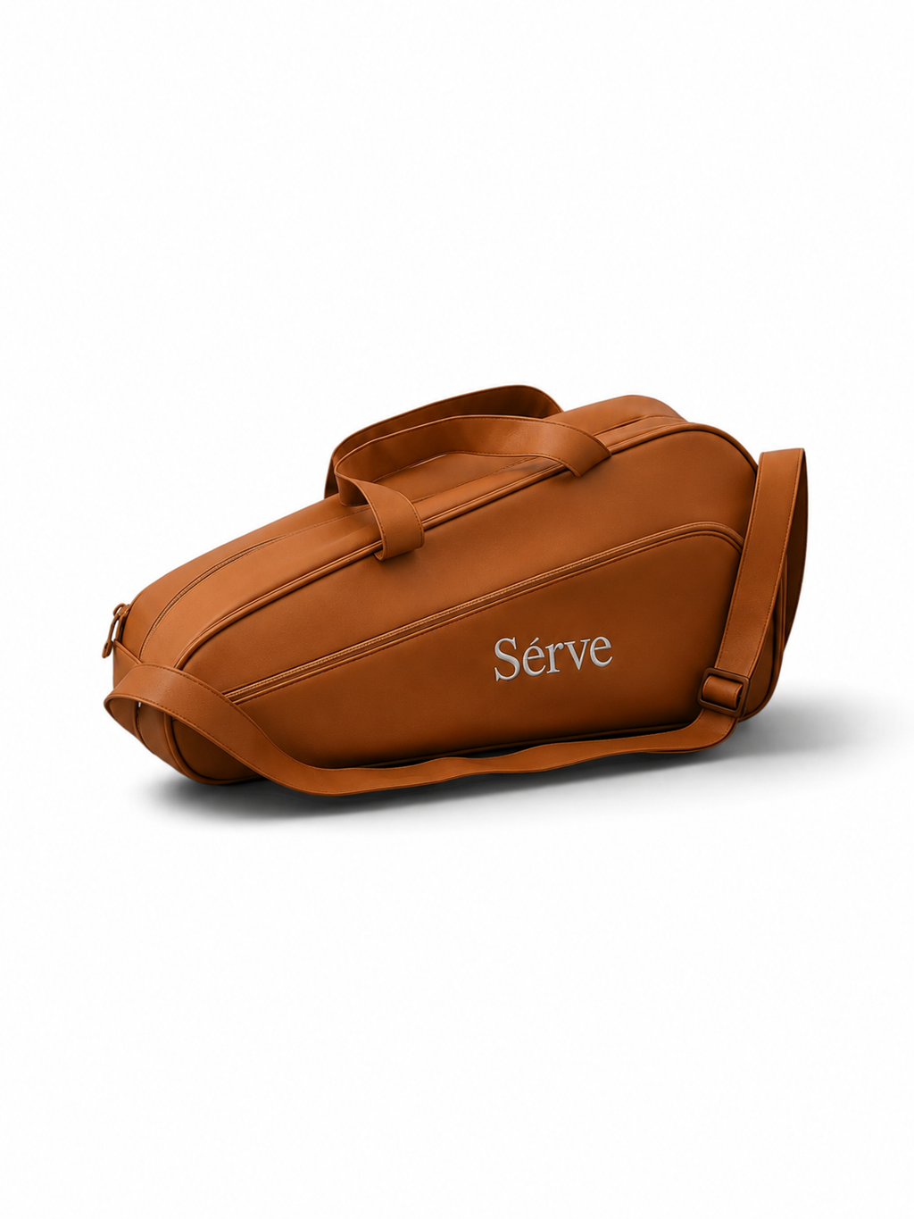 Sèrve Padel Bag – Cognac Leather Edition