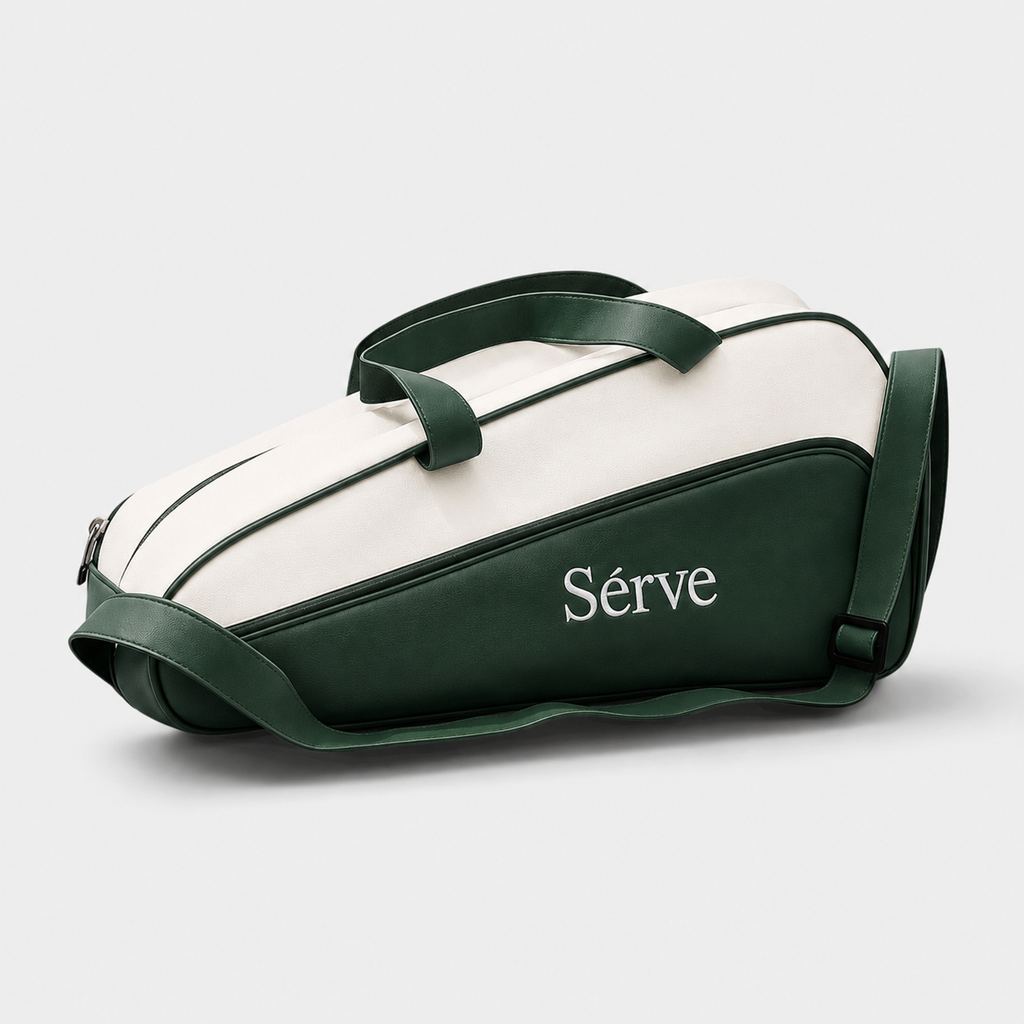 Sèrve SW19 Racquet Bag – Forest Green & White